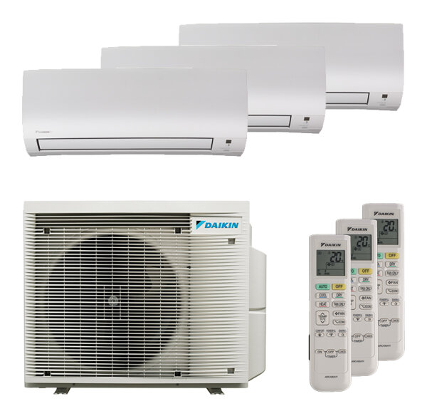 Daikin Comfora 2x FTXP 25N9 / 1x FTXP 35N9 und 3MXM52A9 Multi-Split Klimaanlage